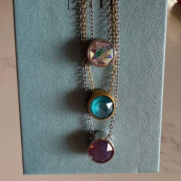 Swarovski Ice Teal blue necklace - Picture 2 of 5